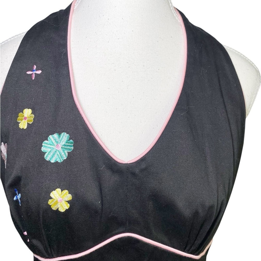 Sag Harbor Black Dress with Floral Embroidery - Picture 4 of 16